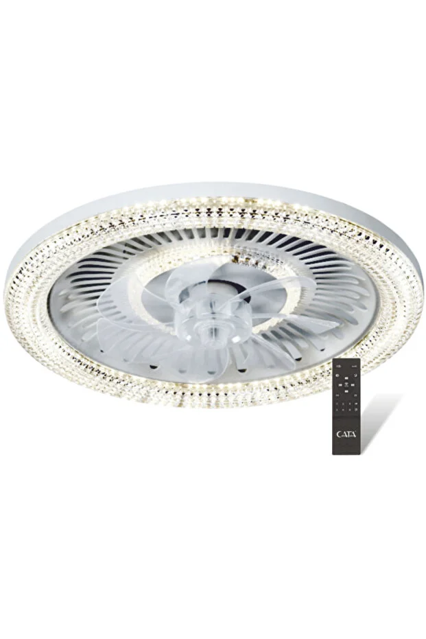 Cata CT 3012 KRİSTAL 40W Ledli Tavan Vantilatörü Kumandalı